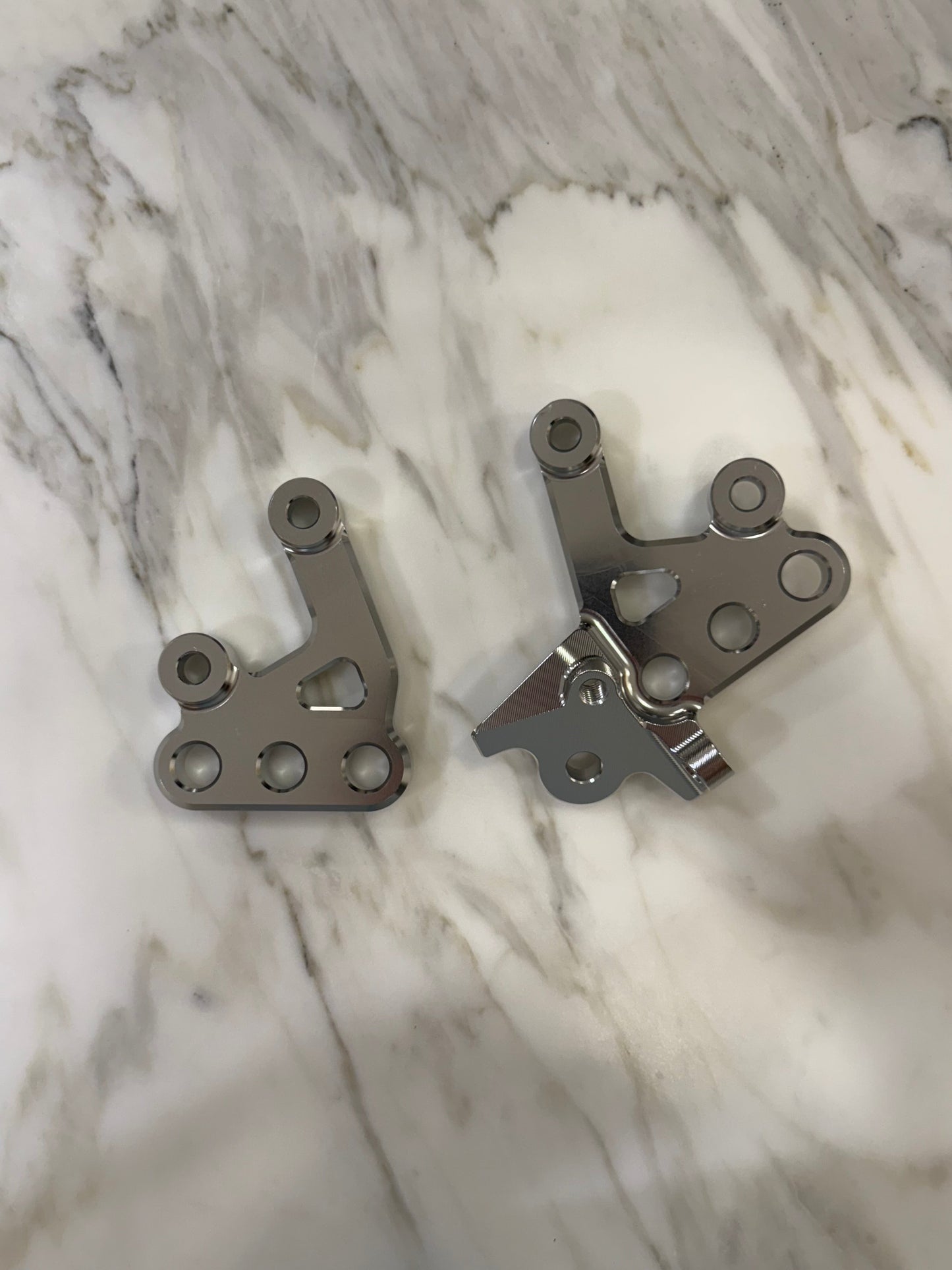 Chrome Silver Foot Peg Brackets for Sur-Ron Light Bee X & E-Ride Pro – Heavy Duty Upgrade