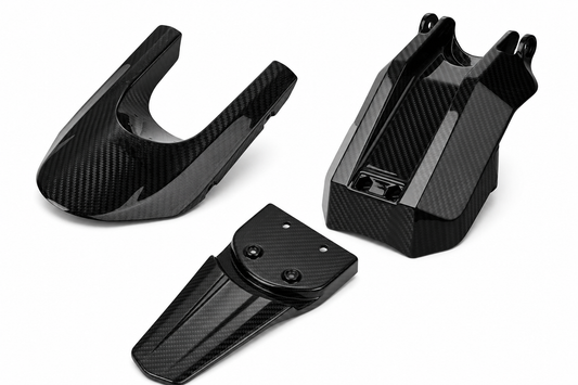 E Ride Pro Carbon Essentials Kit — Battery Cover + Rear Fender + Mud Guard