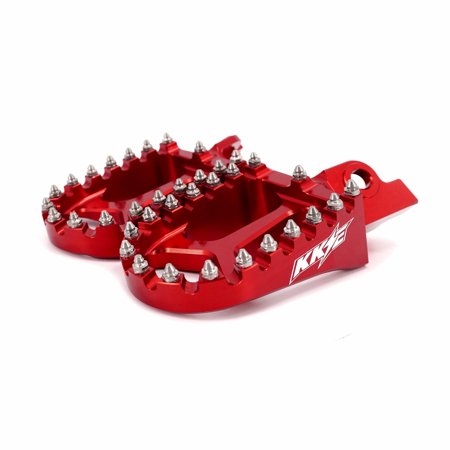 KKE Footpegs Billet Foot Rest For Rawrr Mantis, Mantis X, Red and Black (Collective)