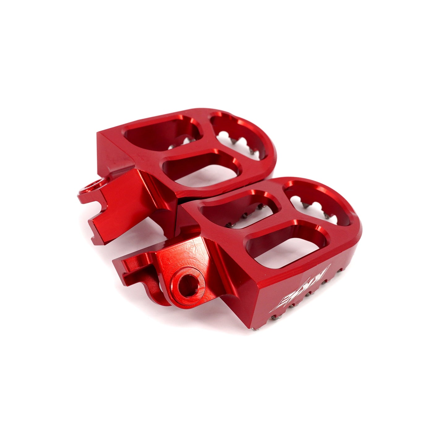 KKE Footpegs Billet Foot Rest For Rawrr Mantis, Mantis X, Red and Black (Collective)