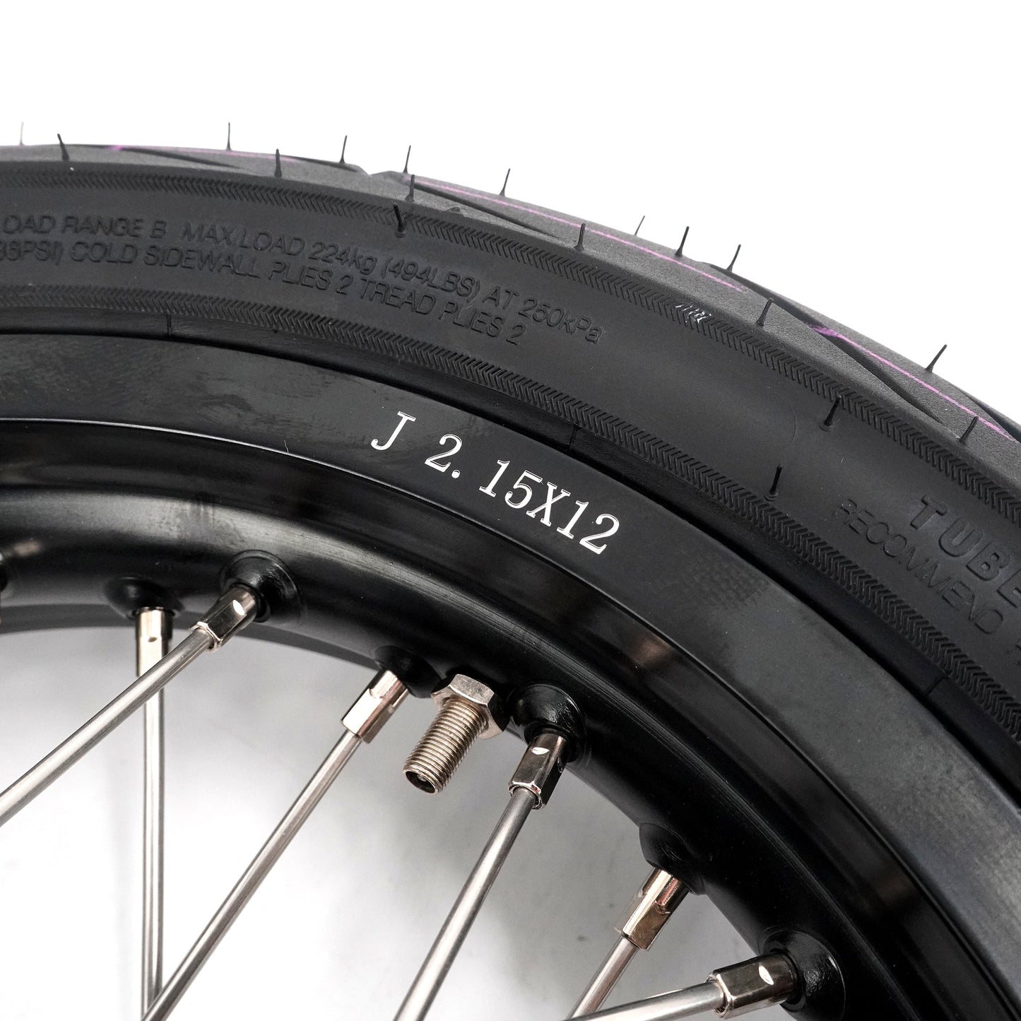 KKE 1.85*12’‘ & 2.15*12’‘ E-Bike Mini Wheels Kit with Tires Fit For Rawrr Mantis X 2024-2025 Black